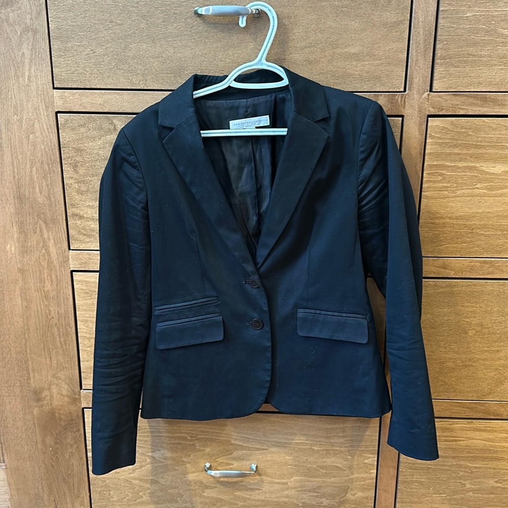 2 button black blazer